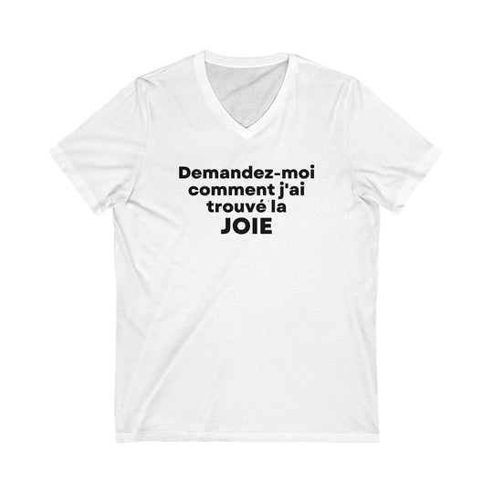 Joie/Joy, Unisex Jersey Short Sleeve V-Neck Tee (FR CDN)