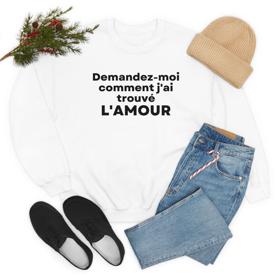 L'amour/Love, Unisex Heavy Blend™ Crewneck Sweatshirt (FR CDN)