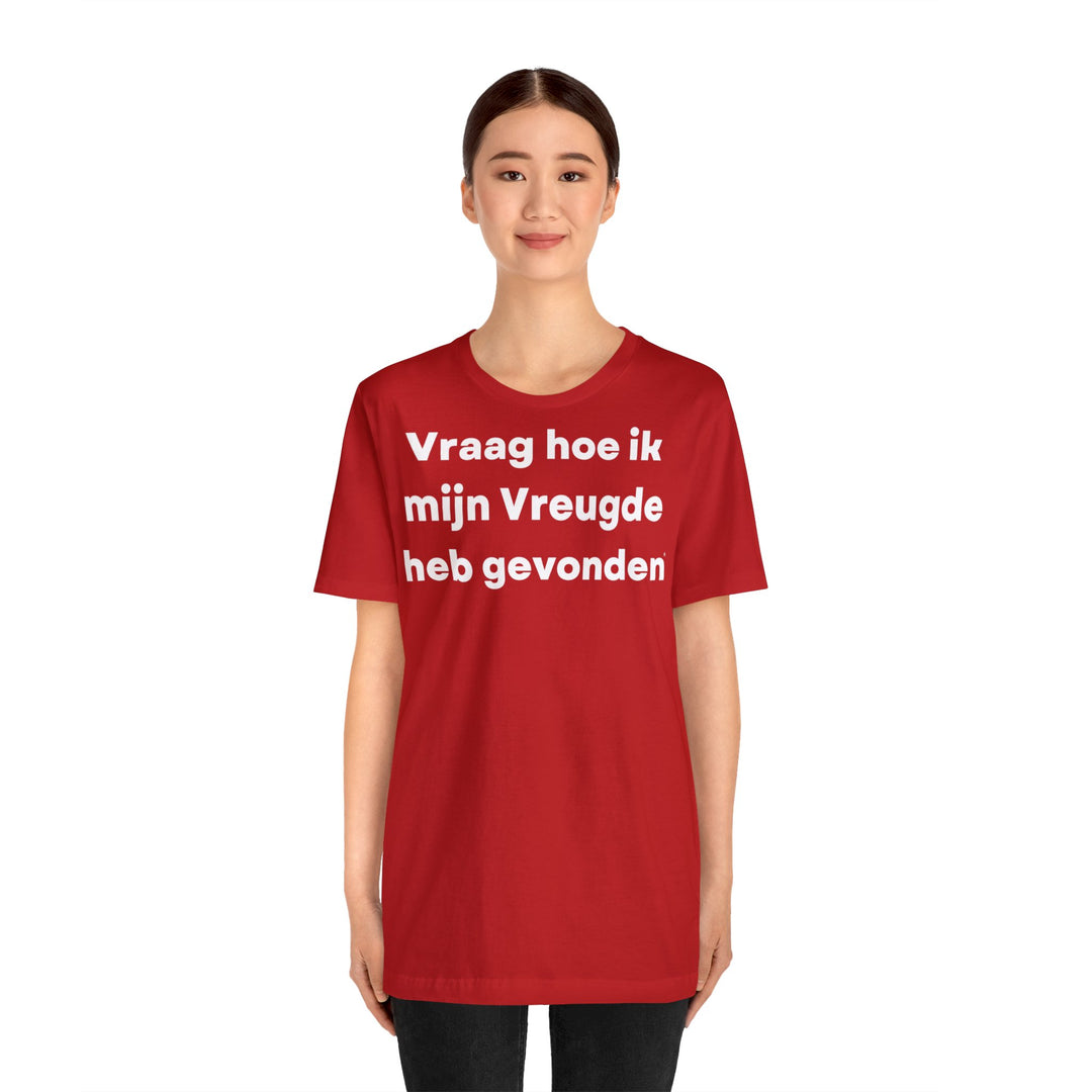 Vreugde/Joy, Unisex Jersey Short Sleeve Tee (NL EU)