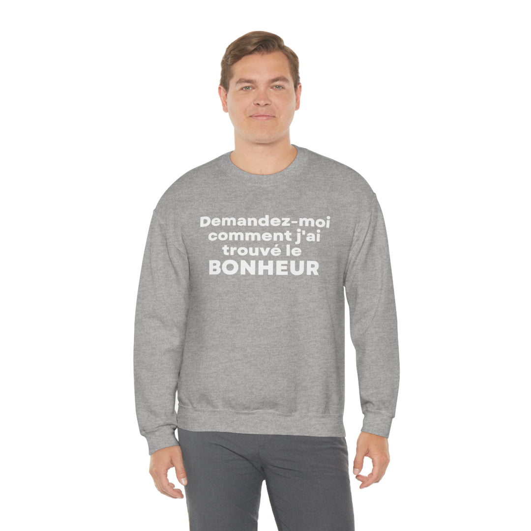 Bonheur/Happiness, Unisex Heavy Blend™ Crewneck Sweatshirt (FR CDN)