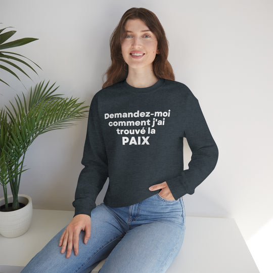 Paix/Peace, Unisex Heavy Blend™ Crewneck Sweatshirt (FR CDN)