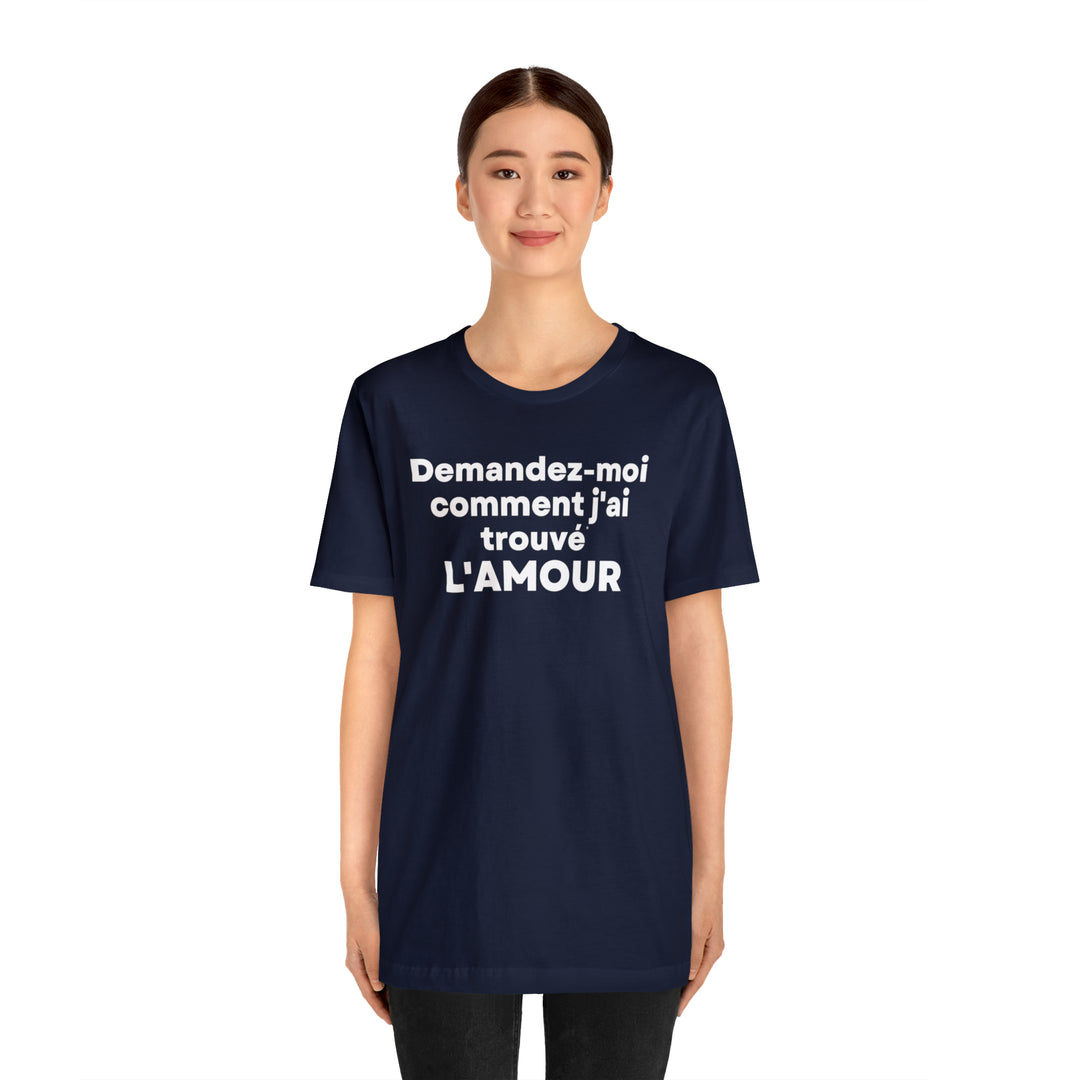 L'amour/Love, Unisex Jersey Short Sleeve Tee (FR CDN)