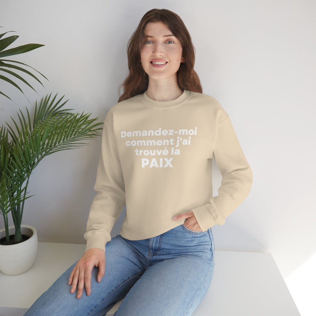 Paix/Peace, Unisex Heavy Blend™ Crewneck Sweatshirt (FR CDN)
