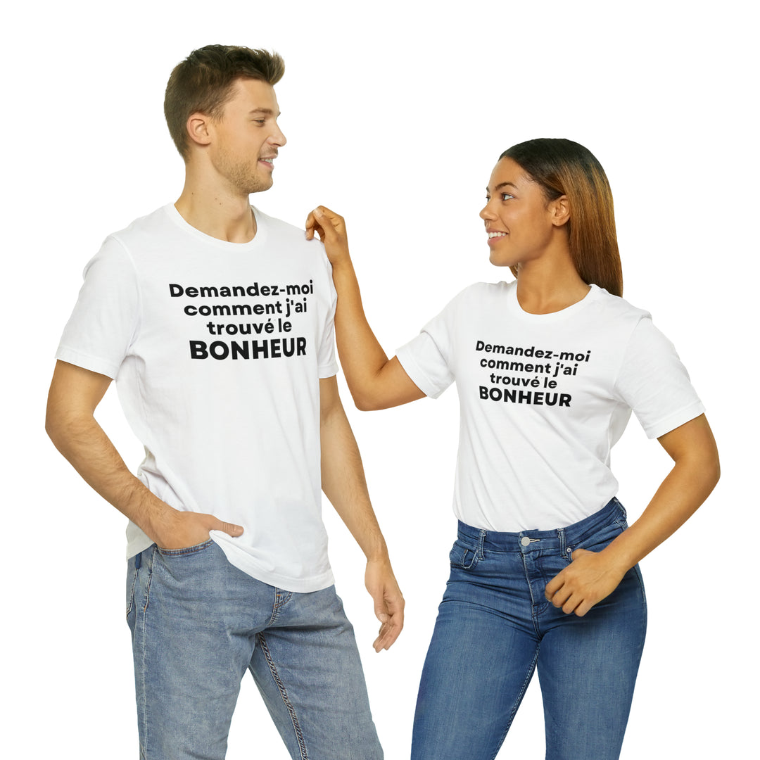 Bonheur/Happiness, Unisex Jersey Short Sleeve Tee (FR CDN)