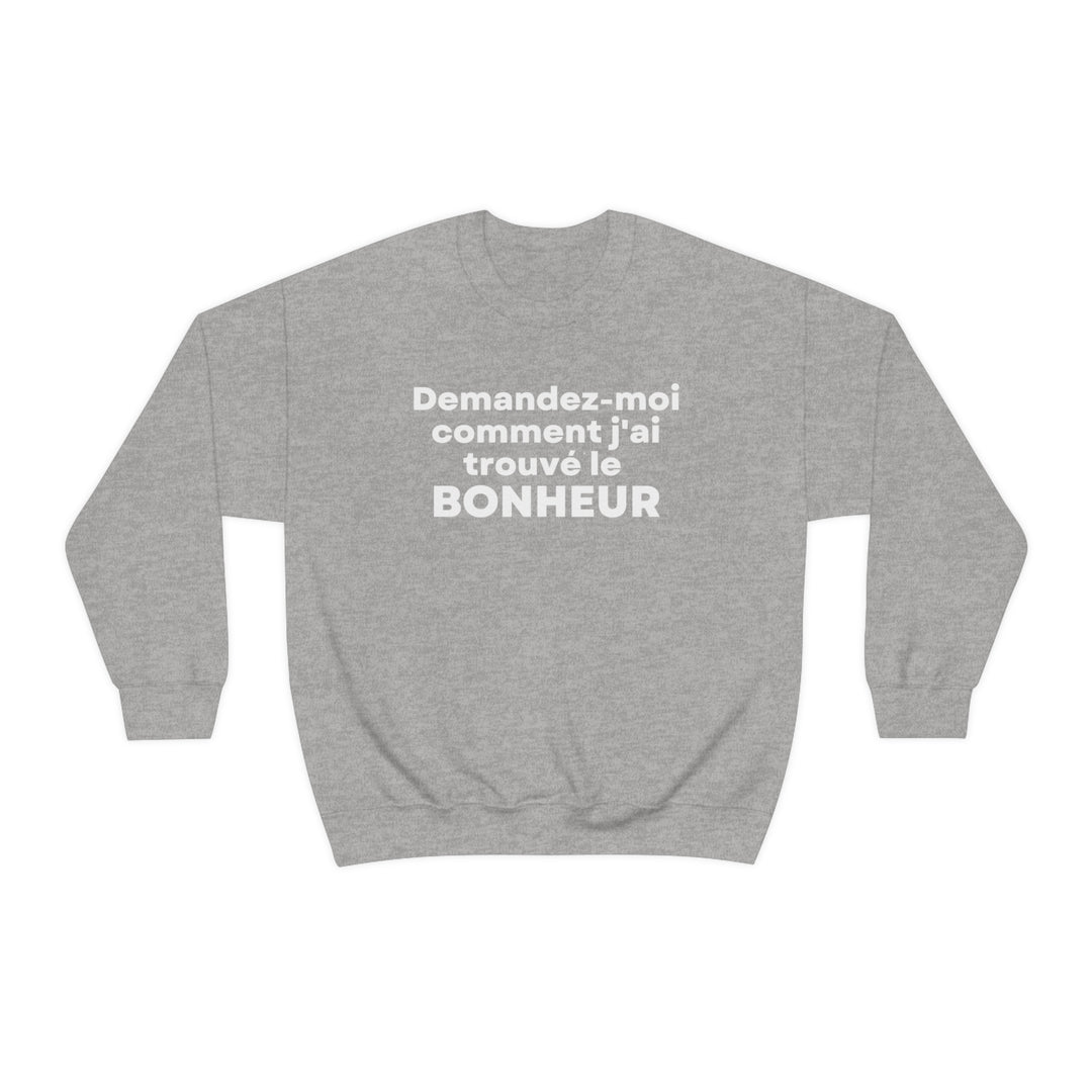 Bonheur/Happiness, Unisex Heavy Blend™ Crewneck Sweatshirt (FR CDN)