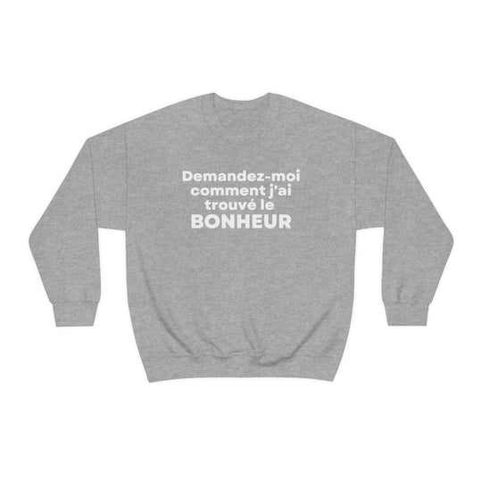 Bonheur/Happiness, Unisex Heavy Blend™ Crewneck Sweatshirt (FR CDN)