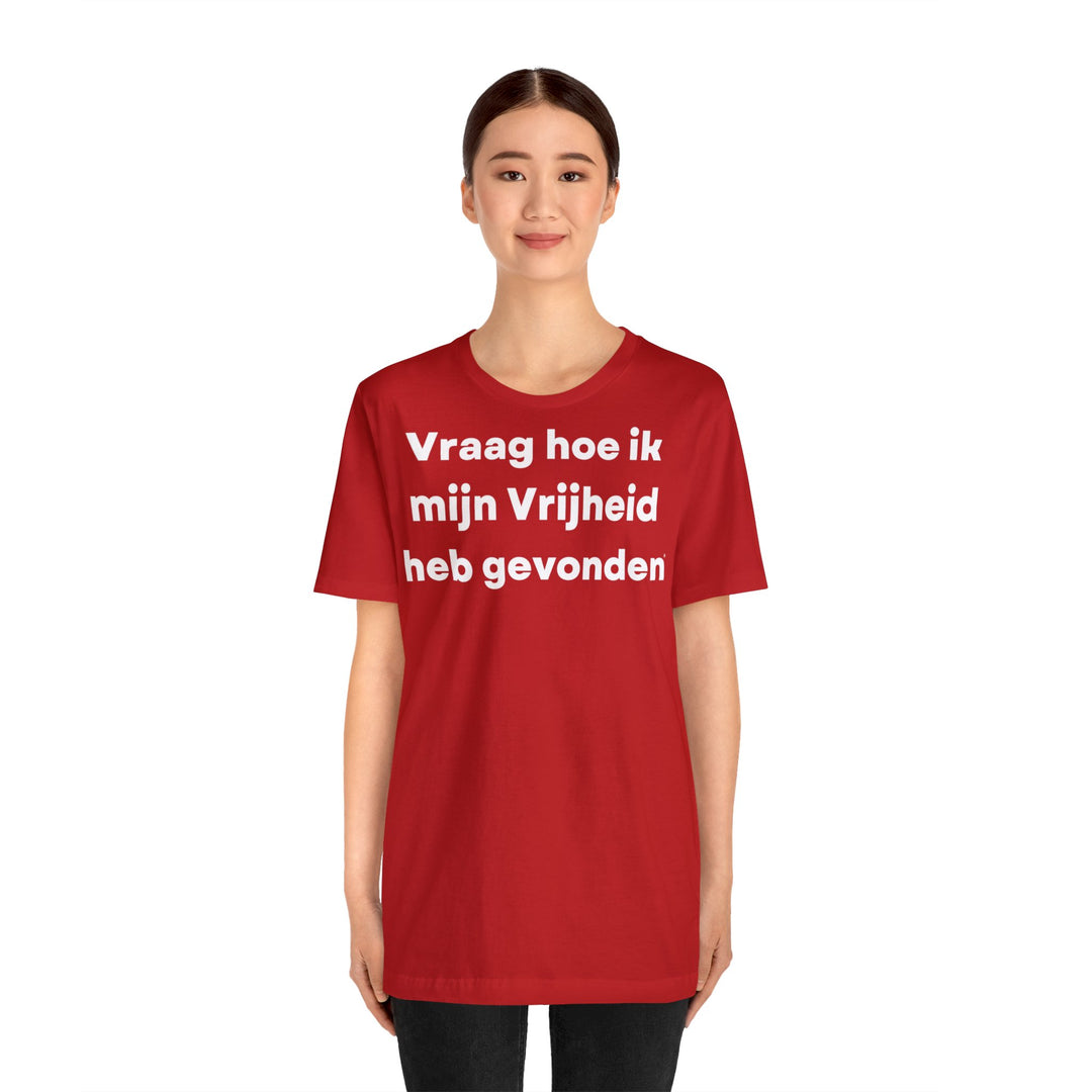 Vrijheid/Freedom, Unisex Jersey Short Sleeve Tee (NL EU)