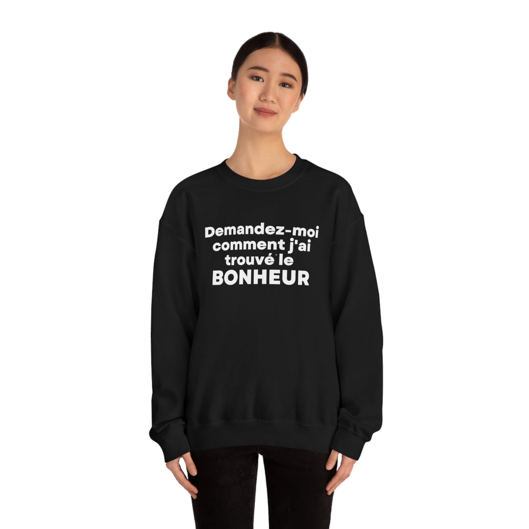 Bonheur/Happiness, Unisex Heavy Blend™ Crewneck Sweatshirt (FR CDN)