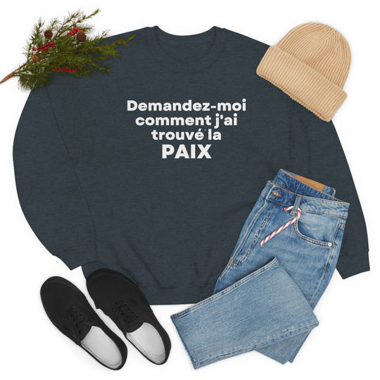 Paix/Peace, Unisex Heavy Blend™ Crewneck Sweatshirt (FR CDN)