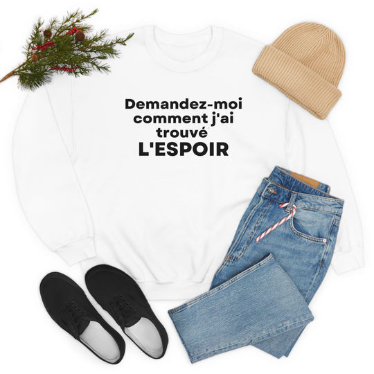 L'espoir/Hope, Unisex Heavy Blend™ Crewneck Sweatshirt (FR CDN)