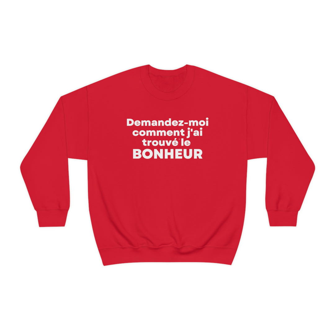 Bonheur/Happiness, Unisex Heavy Blend™ Crewneck Sweatshirt (FR CDN)