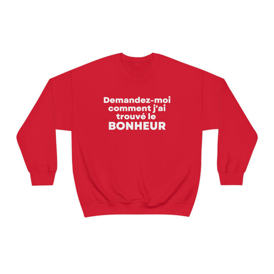 Bonheur/Happiness, Unisex Heavy Blend™ Crewneck Sweatshirt (FR CDN)