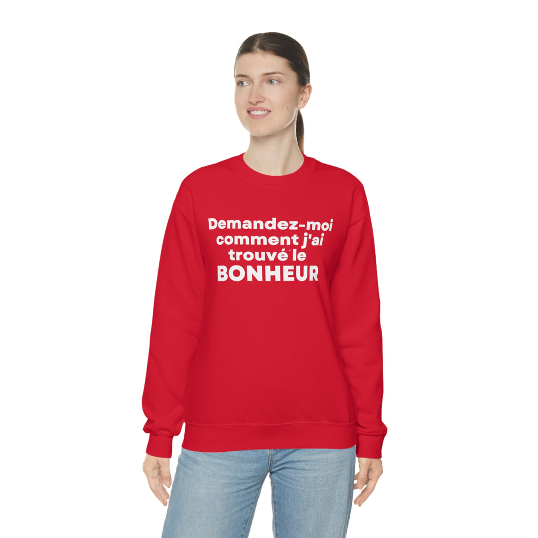 Bonheur/Happiness, Unisex Heavy Blend™ Crewneck Sweatshirt (FR CDN)