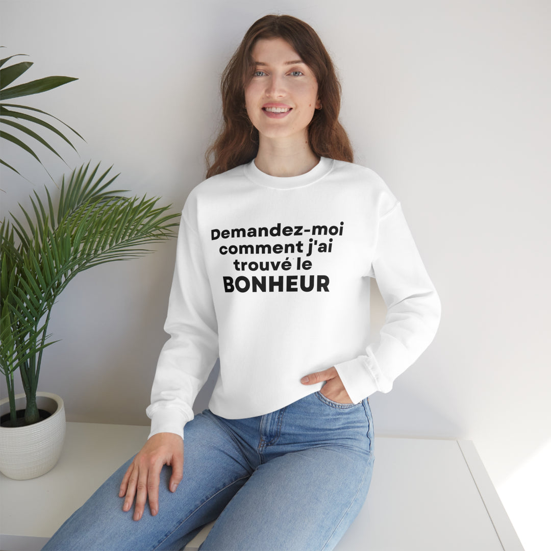 Bonheur/Happiness, Unisex Heavy Blend™ Crewneck Sweatshirt (FR CDN)