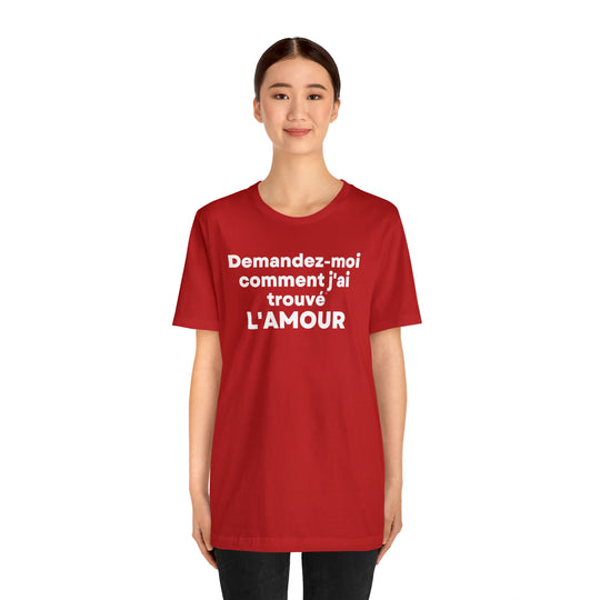 L'amour/Love, Unisex Jersey Short Sleeve Tee (FR CDN)