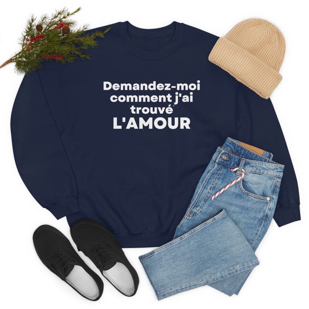 L'amour/Love, Unisex Heavy Blend™ Crewneck Sweatshirt (FR CDN)