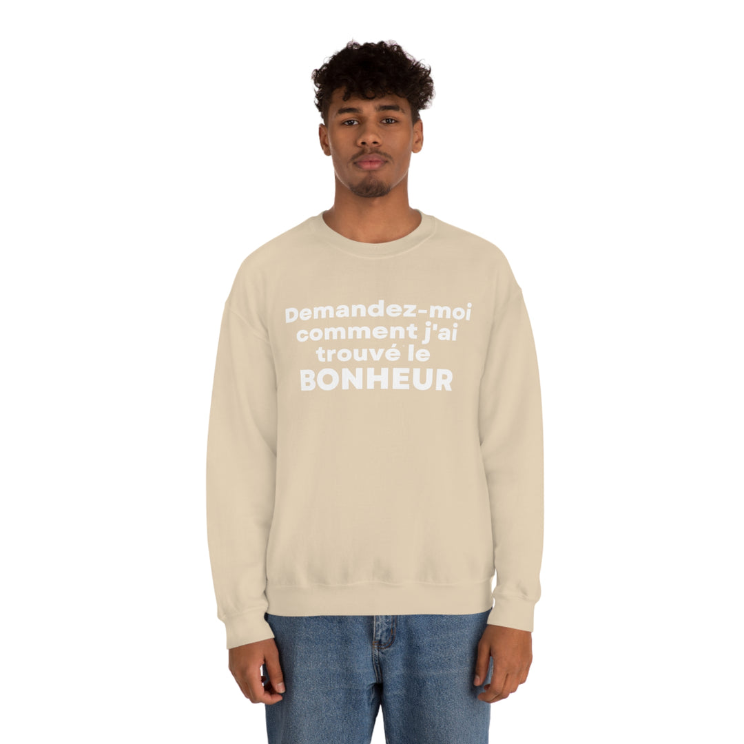 Bonheur/Happiness, Unisex Heavy Blend™ Crewneck Sweatshirt (FR CDN)