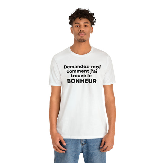 Bonheur/Happiness, Unisex Jersey Short Sleeve Tee (FR CDN)