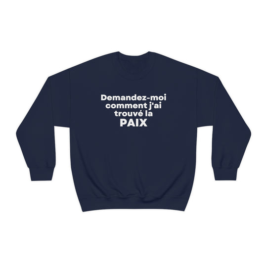 Paix/Peace, Unisex Heavy Blend™ Crewneck Sweatshirt (FR CDN)