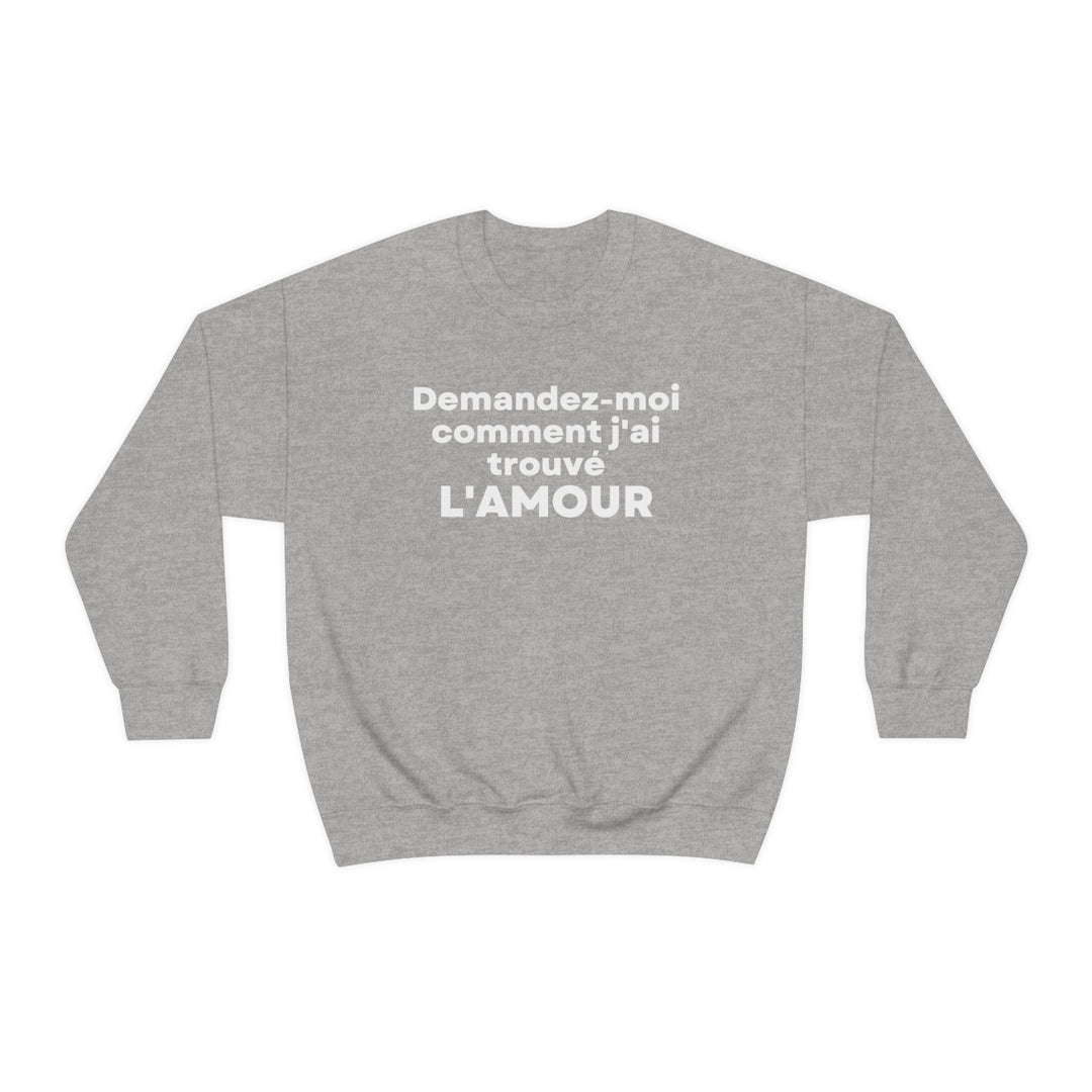 L'amour/Love, Unisex Heavy Blend™ Crewneck Sweatshirt (FR CDN)