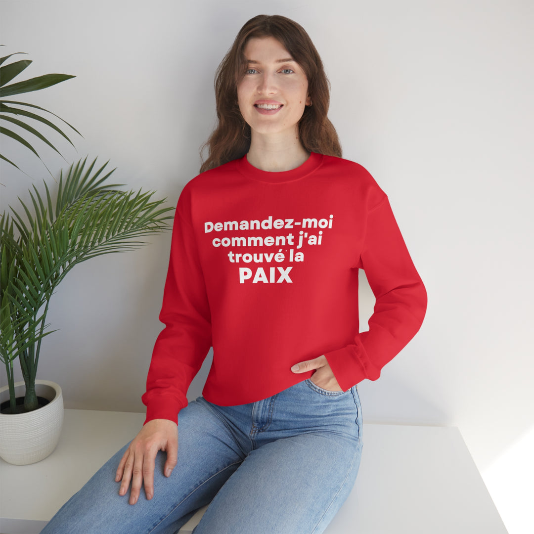 Paix/Peace, Unisex Heavy Blend™ Crewneck Sweatshirt (FR CDN)