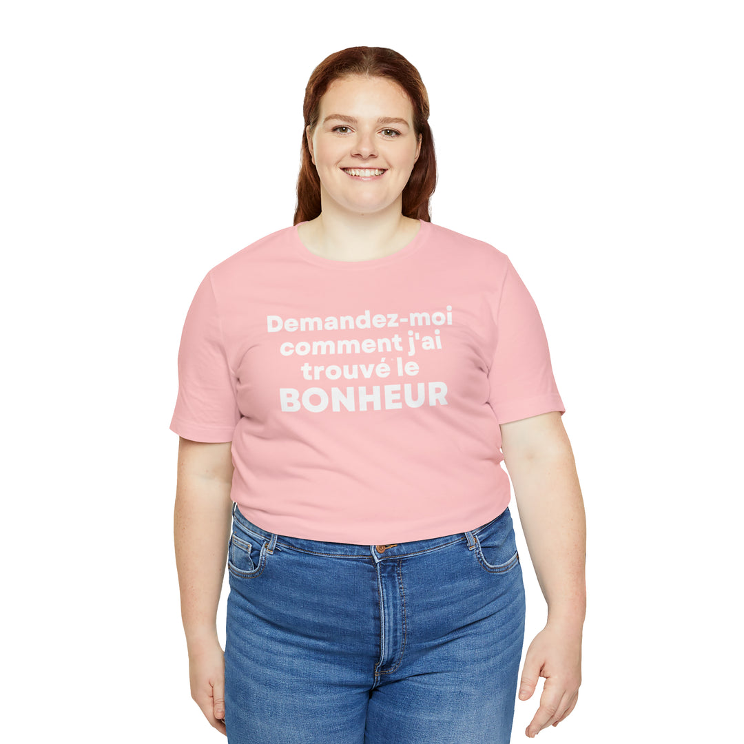 Bonheur/Happiness, Unisex Jersey Short Sleeve Tee (FR CDN)