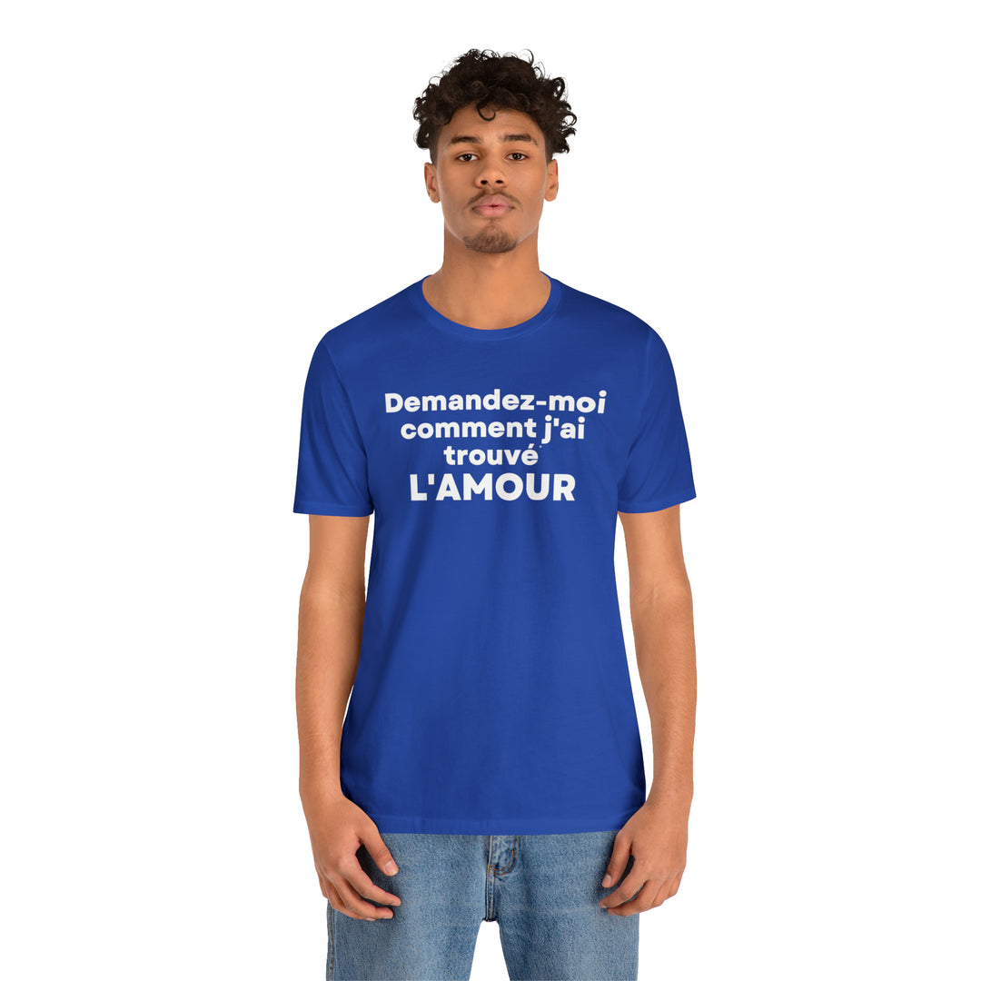 L'amour/Love, Unisex Jersey Short Sleeve Tee (FR CDN)