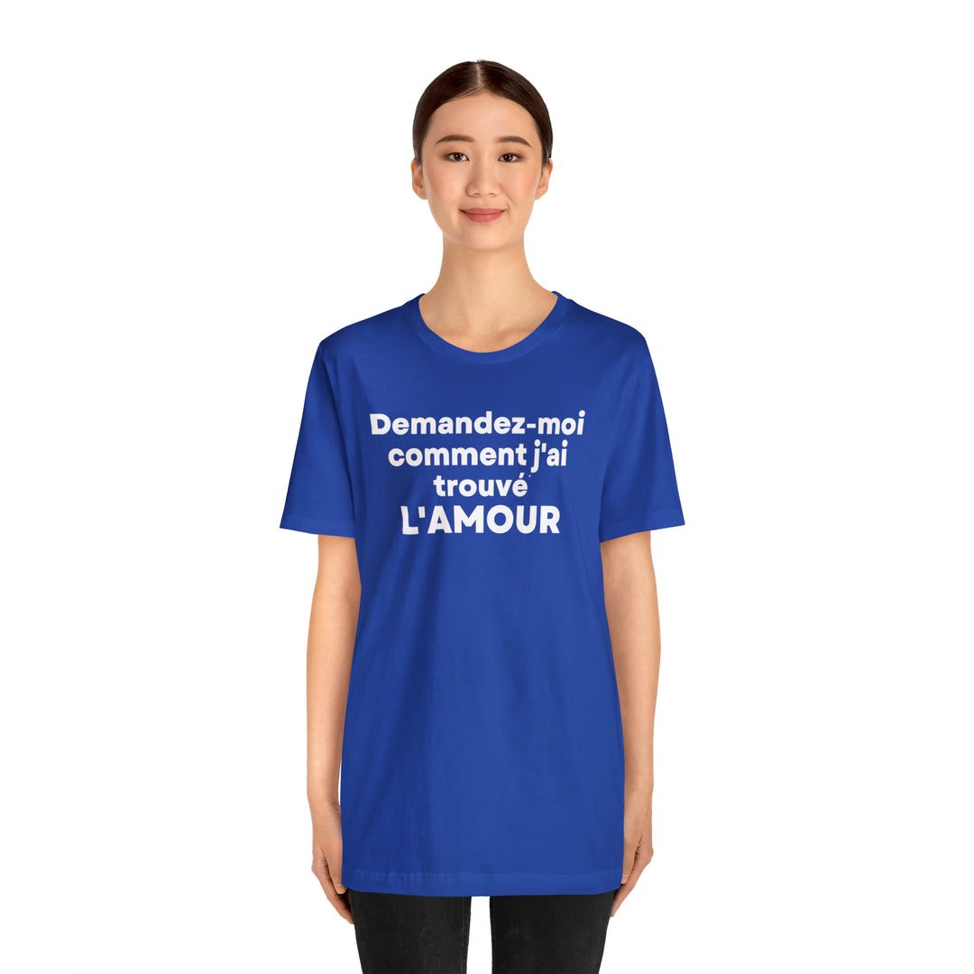 L'amour/Love, Unisex Jersey Short Sleeve Tee (FR CDN)