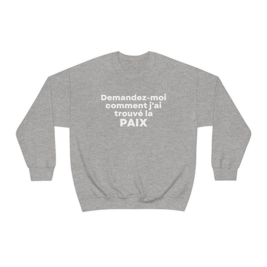 Paix/Peace, Unisex Heavy Blend™ Crewneck Sweatshirt (FR CDN)