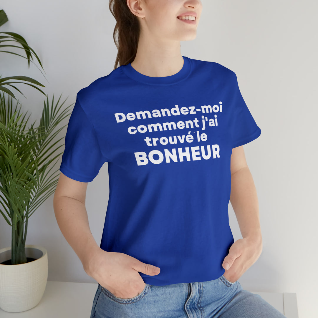 Bonheur/Happiness, Unisex Jersey Short Sleeve Tee (FR CDN)