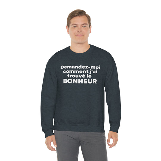 Bonheur/Happiness, Unisex Heavy Blend™ Crewneck Sweatshirt (FR CDN)