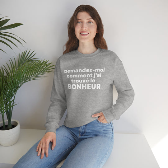 Bonheur/Happiness, Unisex Heavy Blend™ Crewneck Sweatshirt (FR CDN)