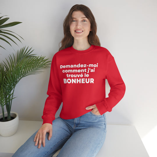 Bonheur/Happiness, Unisex Heavy Blend™ Crewneck Sweatshirt (FR CDN)