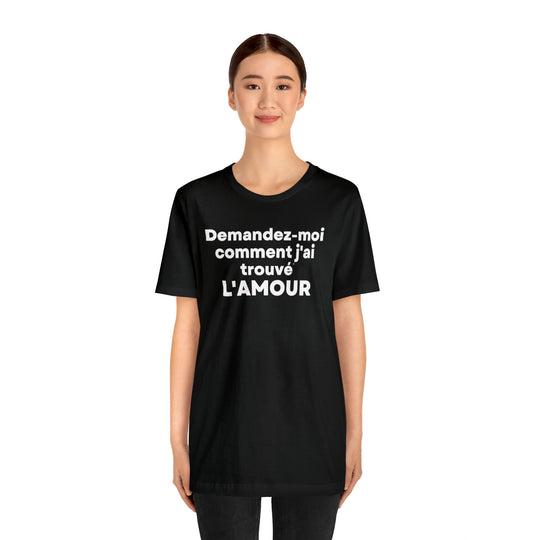 L'amour/Love, Unisex Jersey Short Sleeve Tee (FR CDN)