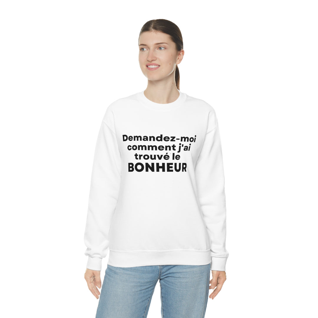 Bonheur/Happiness, Unisex Heavy Blend™ Crewneck Sweatshirt (FR CDN)