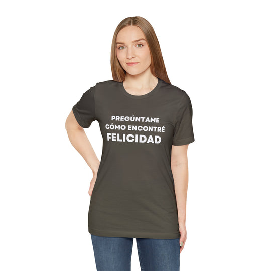 Felicidad/Happiness, Unisex Jersey Short Sleeve Tee (ES CDN)