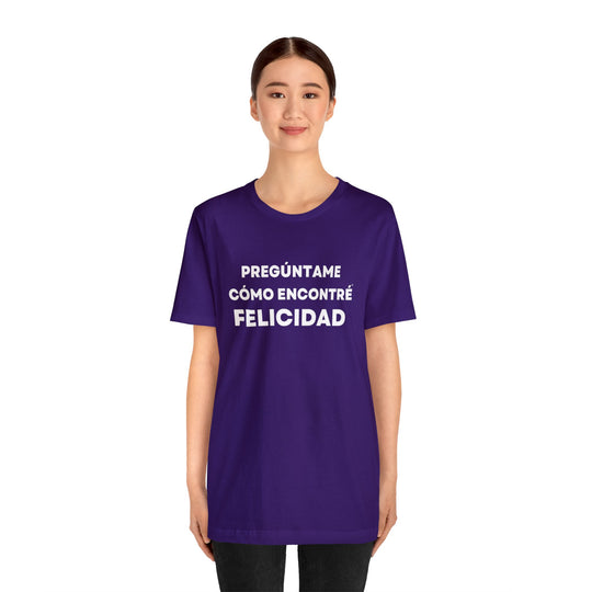 Felicidad/Happiness, Unisex Jersey Short Sleeve Tee (ES CDN)