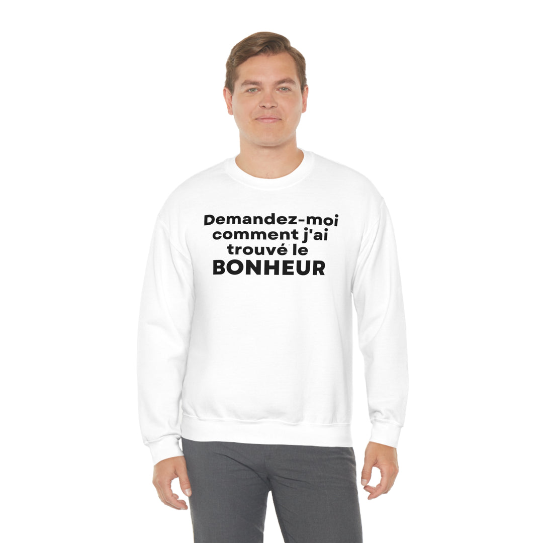 Bonheur/Happiness, Unisex Heavy Blend™ Crewneck Sweatshirt (FR CDN)