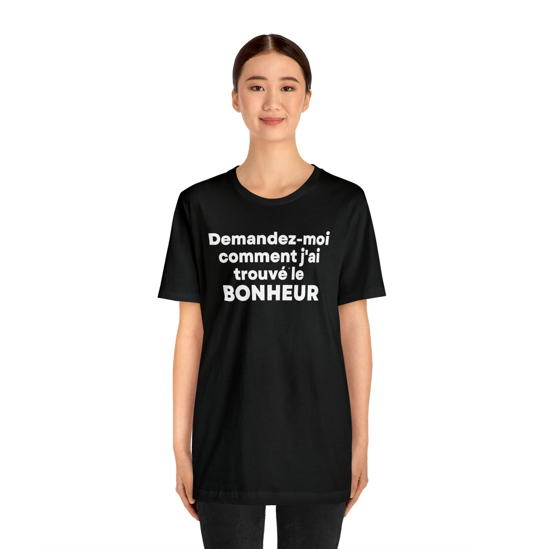 Bonheur/Happiness, Unisex Jersey Short Sleeve Tee (FR CDN)