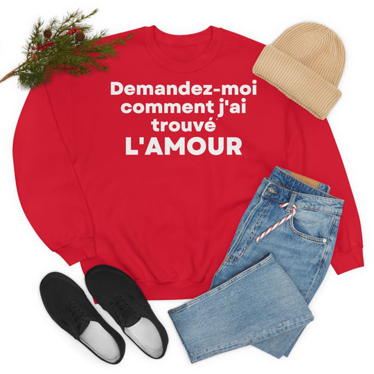 L'amour/Love, Unisex Heavy Blend™ Crewneck Sweatshirt (FR EU)