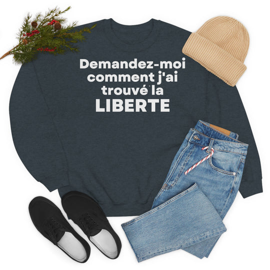 Liberte/Freedom, Unisex Heavy Blend™ Crewneck Sweatshirt (FR EU)