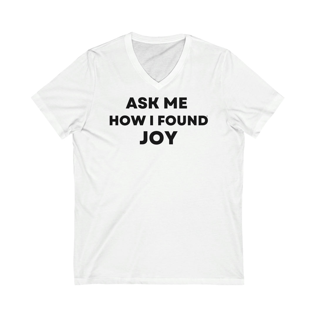 Joy, Unisex Jersey Short Sleeve V-Neck Tee (ENG UK)