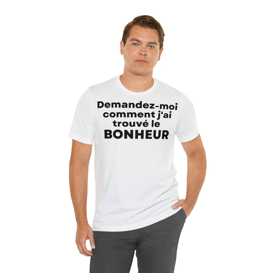 Bonheur/Happiness, Unisex Jersey Short Sleeve Tee (FR EU)