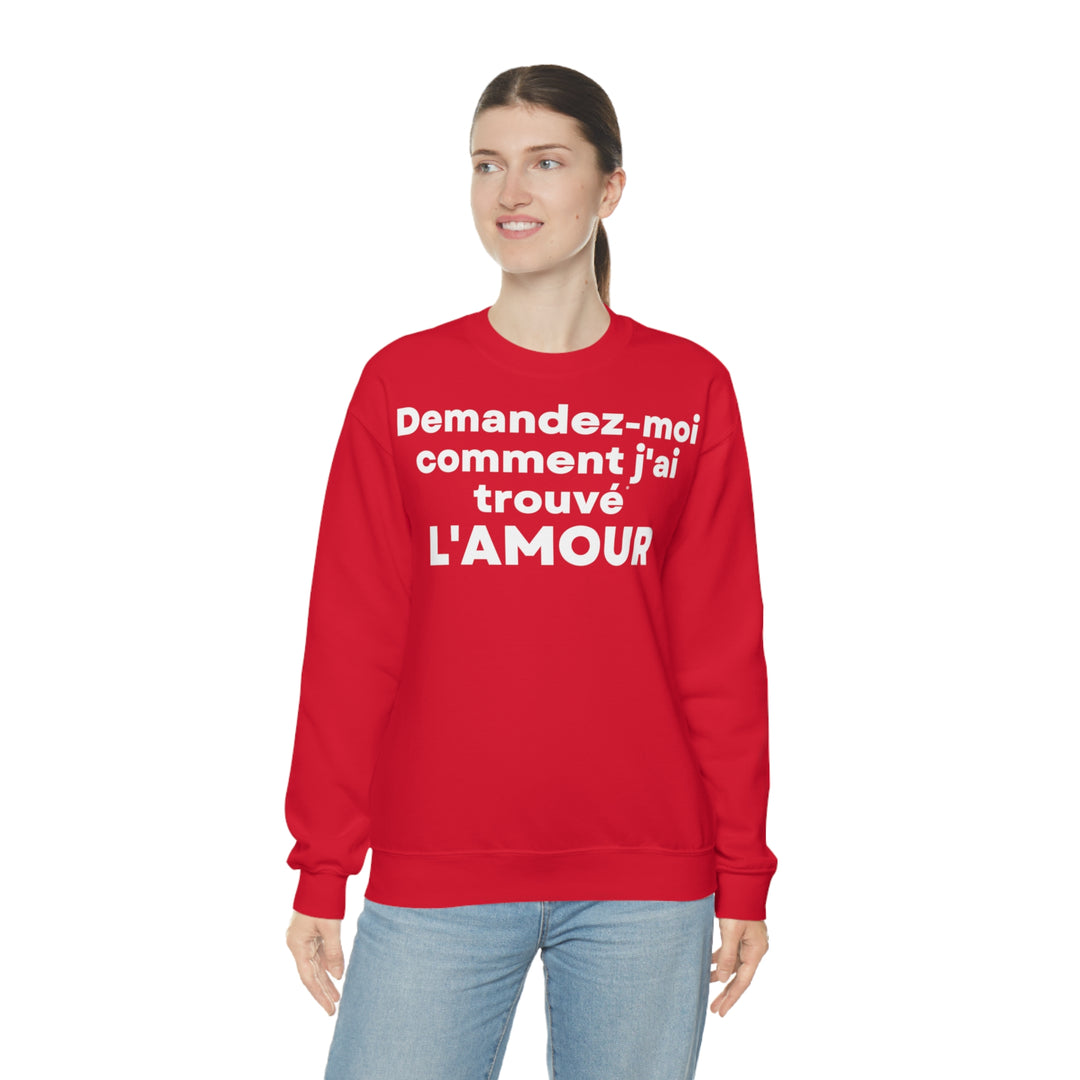 L'amour/Love, Unisex Heavy Blend™ Crewneck Sweatshirt (FR EU)