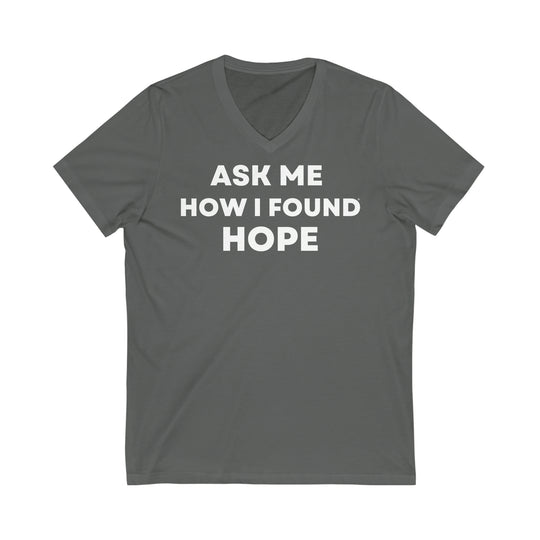 Hope, Unisex Jersey Short Sleeve V-Neck Tee (ENG UK)