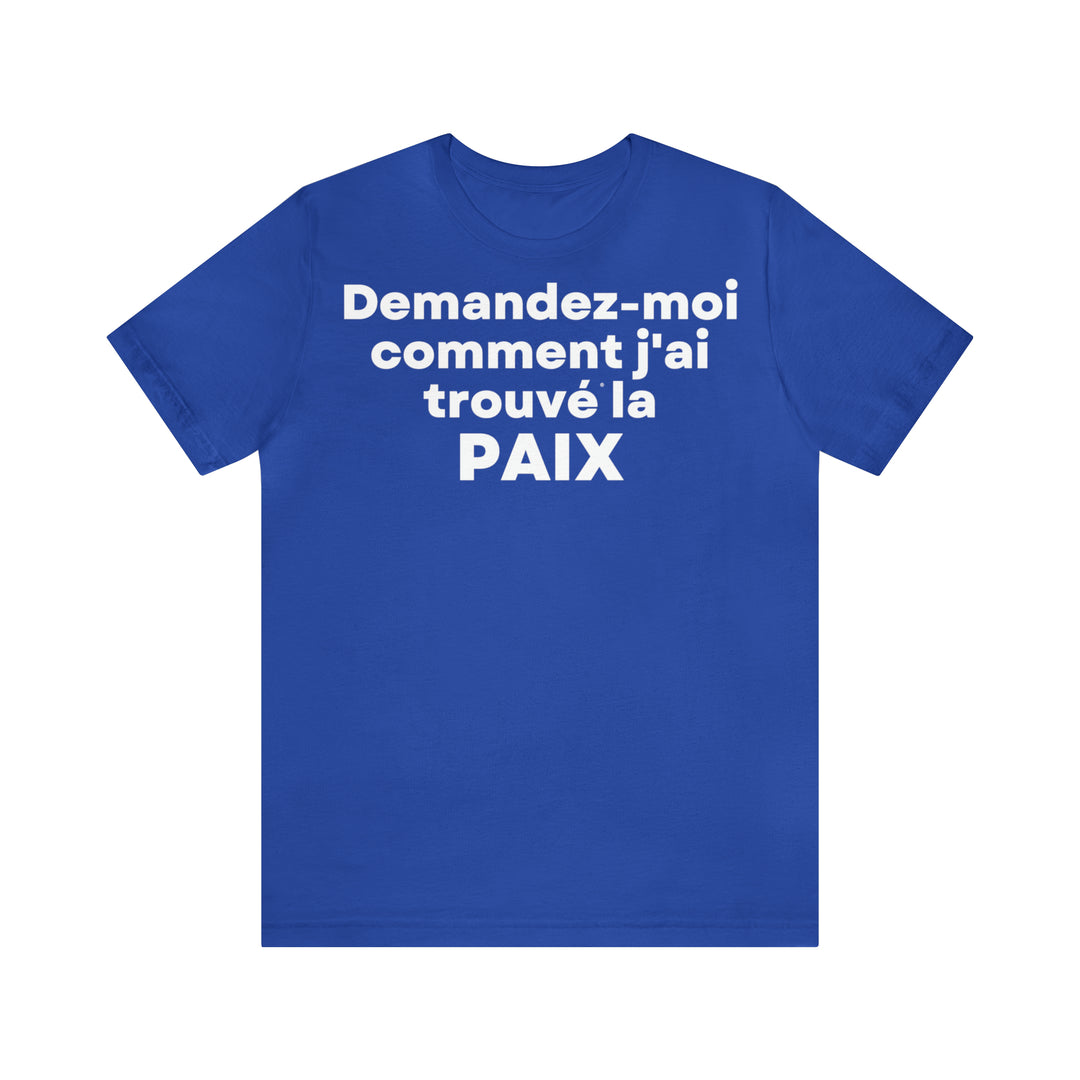 Paix/Peace, Unisex Jersey Short Sleeve Tee (FR EU)