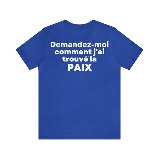 Paix/Peace, Unisex Jersey Short Sleeve Tee (FR EU)