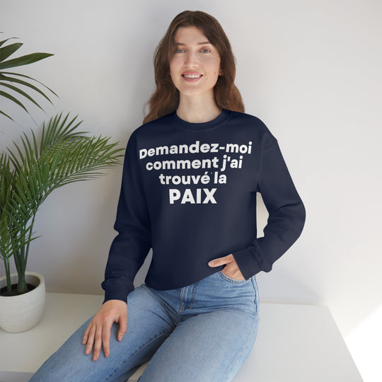 Paix/Peace, Unisex Heavy Blend™ Crewneck Sweatshirt (FR EU)