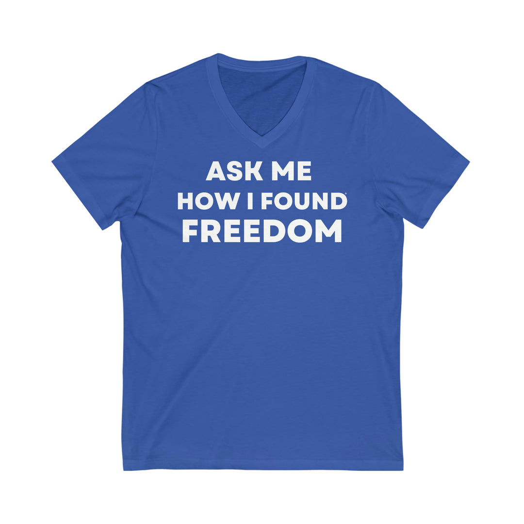 Freedom, Unisex Jersey Short Sleeve V-Neck Tee (ENG UK)