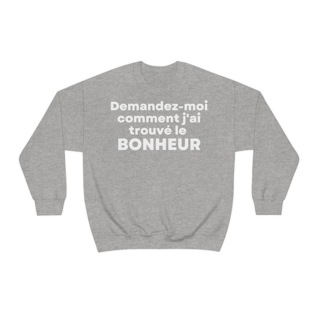 Bonheur/Happiness, Unisex Heavy Blend™ Crewneck Sweatshirt (FR EU)